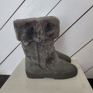 NEW Style & Co WITTYF Womens Faux Fur-Lined Winter Boots Size 6M Gray